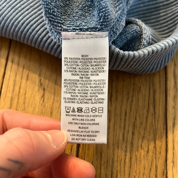 Free People Believe It blue lace up hoodie - Picture 13 of 14